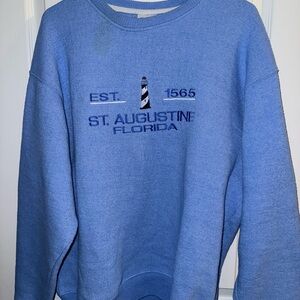 St. Augustine Florida Blue Crewneck Sweater